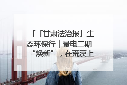 「甘肃法治报」生态环保行｜景电二期“焕新”，在荒漠上筑起一道绿色长城