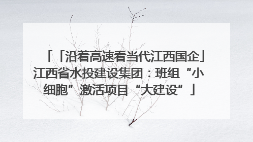 「沿着高速看当代江西国企」江西省水投建设集团：班组“小细胞”激活项目“大建设”