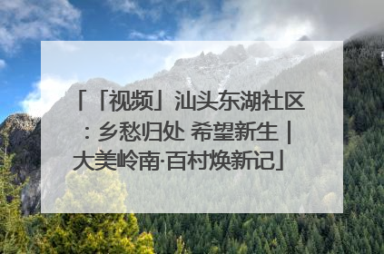 「视频」汕头东湖社区：乡愁归处 希望新生｜大美岭南·百村焕新记