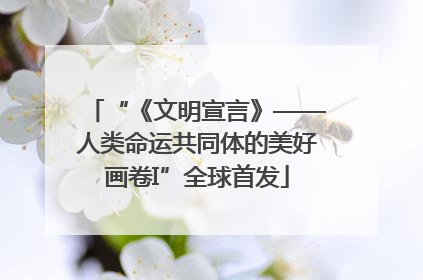 “《文明宣言》——人类命运共同体的美好画卷I”全球首发