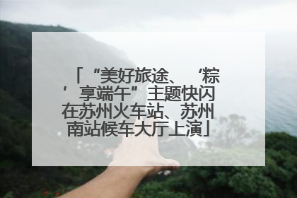 “美好旅途、‘粽’享端午”主题快闪在苏州火车站、苏州南站候车大厅上演