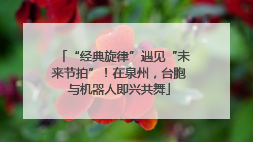 “经典旋律”遇见“未来节拍”！在泉州，台胞与机器人即兴共舞