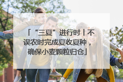 “三夏”进行时丨不误农时完成夏收夏种，确保小麦颗粒归仓