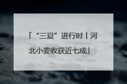 “三夏”进行时丨河北小麦收获近七成