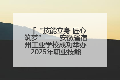 “技能立身 匠心筑梦”——安徽省宿州工业学校成功举办2025年职业技能活动周各项活动