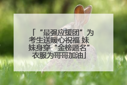 “最强应援团”为考生送暖心祝福 妹妹身穿“金榜题名”衣服为哥哥加油