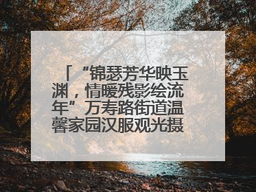 “锦瑟芳华映玉渊，情暖残影绘流年”万寿路街道温馨家园汉服观光摄影实践活动