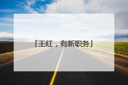 王红，有新职务