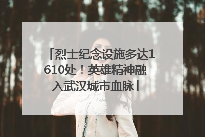 烈士纪念设施多达1610处！英雄精神融入武汉城市血脉