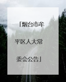 烟台市牟平区人大常委会公告