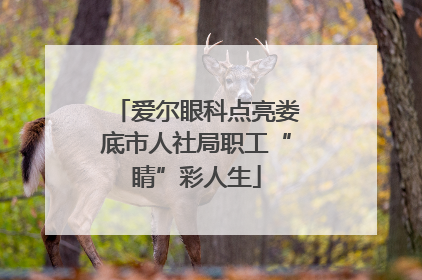 爱尔眼科点亮娄底市人社局职工“睛”彩人生