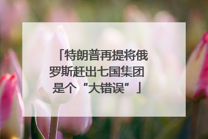 特朗普再提将俄罗斯赶出七国集团是个“大错误”