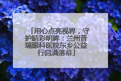 用心点亮视界，守护睛彩明眸：兰州普瑞眼科医院东乡公益行圆满落幕