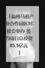 福州马祖产业合作园区对接会举办 签约项目总投资85.5亿元