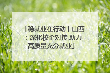 稳就业在行动丨山西：深化校企对接 助力高质量充分就业