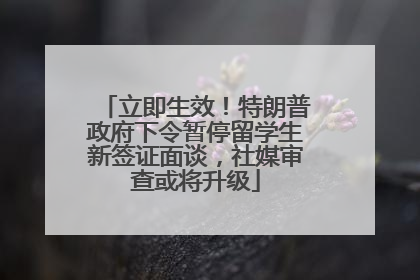 立即生效！特朗普政府下令暂停留学生新签证面谈，社媒审查或将升级