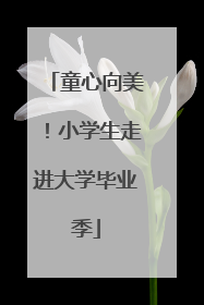 童心向美！小学生走进大学毕业季