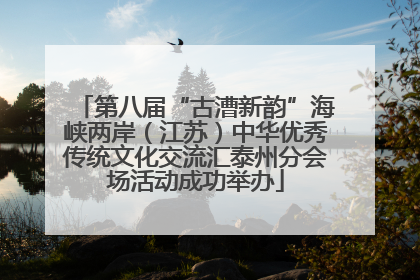 第八届“古漕新韵”海峡两岸（江苏）中华优秀传统文化交流汇泰州分会场活动成功举办