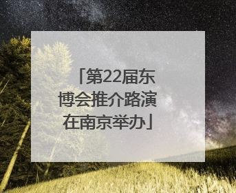 第22届东博会推介路演在南京举办