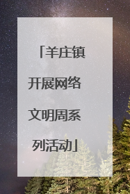 羊庄镇开展网络文明周系列活动