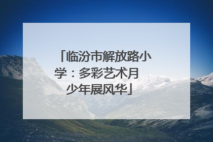临汾市解放路小学：多彩艺术月 少年展风华