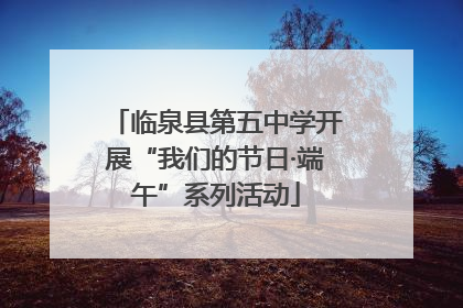 临泉县第五中学开展“我们的节日·端午”系列活动