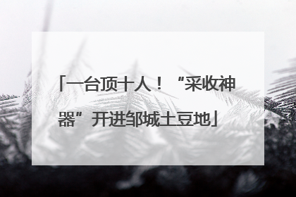 一台顶十人！“采收神器”开进邹城土豆地
