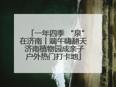 一年四季 “泉”在济南丨端午嗨翻天 济南植物园成亲子户外热门打卡地