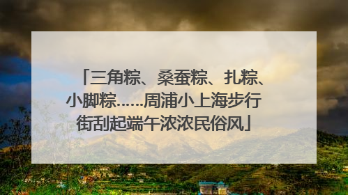 三角粽、桑蚕粽、扎粽、小脚粽……周浦小上海步行街刮起端午浓浓民俗风
