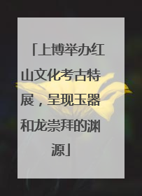 上博举办红山文化考古特展，呈现玉器和龙崇拜的渊源