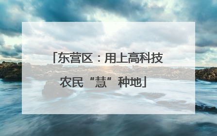 东营区：用上高科技 农民“慧”种地