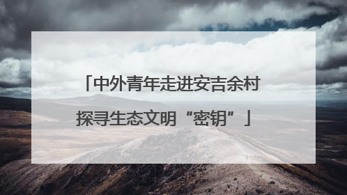 中外青年走进安吉余村探寻生态文明“密钥”