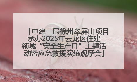 中建一局徐州翠屏山项目承办2025年云龙区住建领域“安全生产月”主题活动暨应急救援演练观摩会