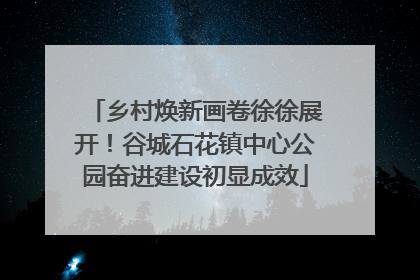 乡村焕新画卷徐徐展开！谷城石花镇中心公园奋进建设初显成效