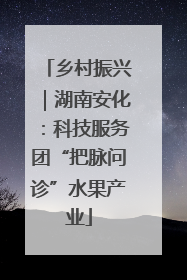 乡村振兴｜湖南安化：科技服务团“把脉问诊”水果产业