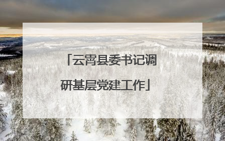 云霄县委书记调研基层党建工作