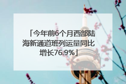 今年前6个月西部陆海新通道班列运量同比增长76.9%