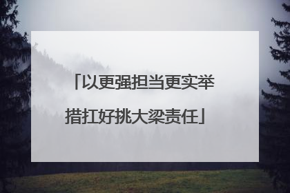以更强担当更实举措扛好挑大梁责任