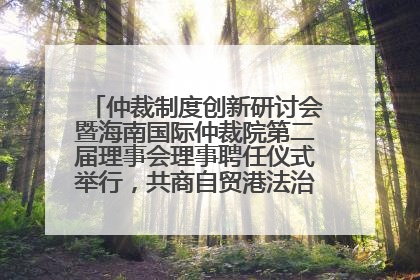 仲裁制度创新研讨会暨海南国际仲裁院第二届理事会理事聘任仪式举行，共商自贸港法治建设新路径