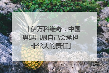 伊万科维奇：中国男足出局自己会承担非常大的责任