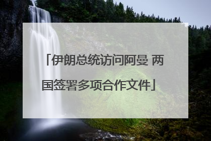 伊朗总统访问阿曼 两国签署多项合作文件