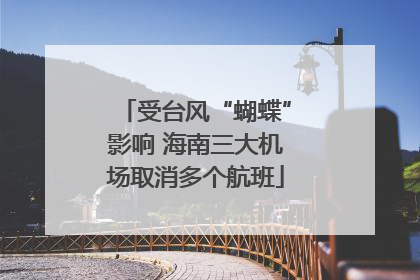 受台风“蝴蝶”影响 海南三大机场取消多个航班