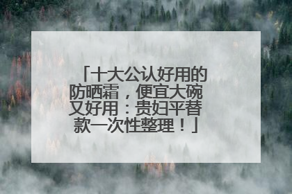 十大公认好用的防晒霜，便宜大碗又好用：贵妇平替款一次性整理！