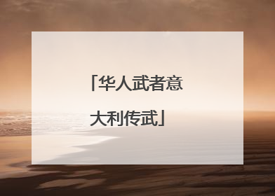 华人武者意大利传武