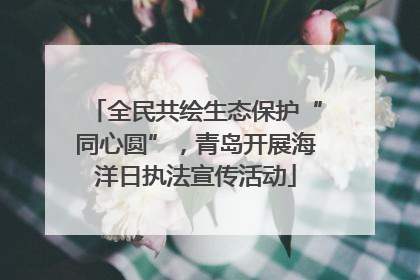 全民共绘生态保护“同心圆”，青岛开展海洋日执法宣传活动