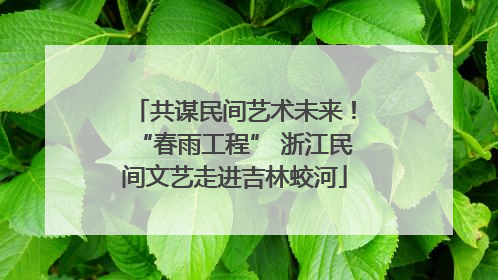 共谋民间艺术未来！“春雨工程” 浙江民间文艺走进吉林蛟河