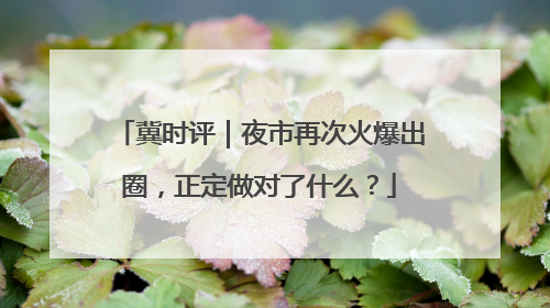冀时评｜夜市再次火爆出圈，正定做对了什么？