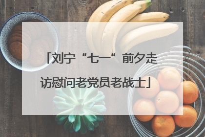 刘宁“七一”前夕走访慰问老党员老战士
