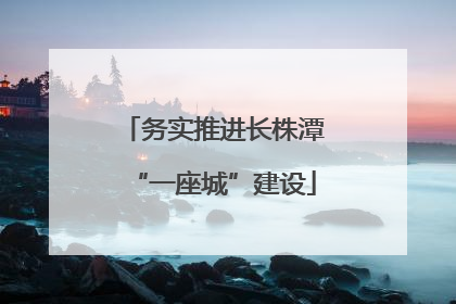 务实推进长株潭“一座城”建设