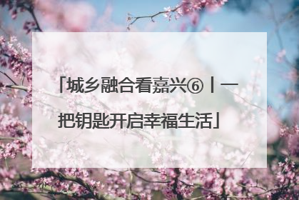 城乡融合看嘉兴⑥丨一把钥匙开启幸福生活